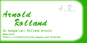 arnold rolland business card